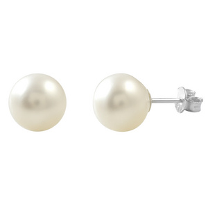 Fashion trendy stud earring women jewelry gemstone pearl 925 sterling silver stud earring women