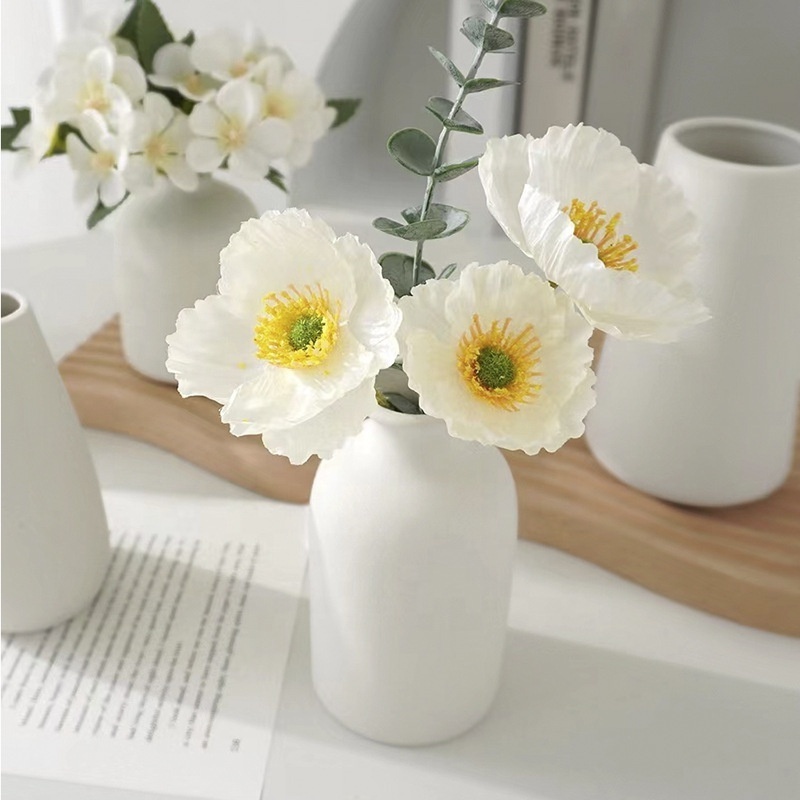 Modern Nordic Embryo Ceramic Vase Plain Ins Style Home Decoration with Dried Flowers for Desk Tabletop Ornaments ceramic vase