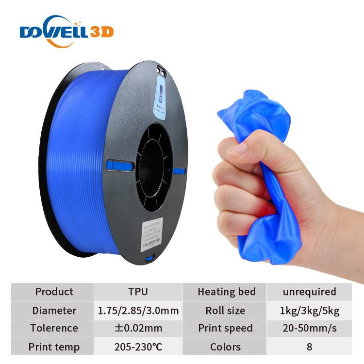 Flexible filament TPU  1.75mm 1kg/spool 3d printing PLA 3d printer filament