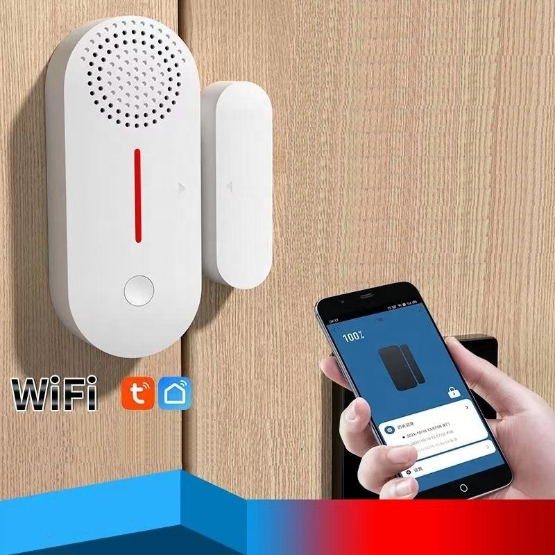 Tuya Smart WiFi Door Sensor Door Open Closed Detectors Wifi Home Alarm Compatible With Alexa Google Home Tuya APP