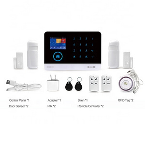 Tuya Smart Life APP Control 4G WiFi Alarm System Home Security Alarm Kit with PIR Sensor Door Sensor