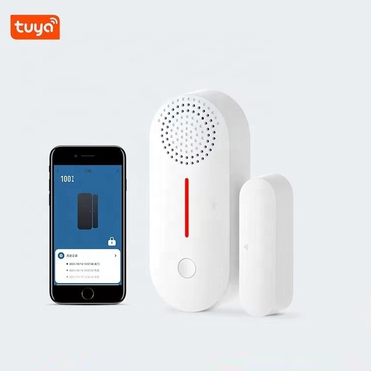 Tuya Smart WiFi Door Sensor Door Open Closed Detectors Wifi Home Alarm Compatible With Alexa Google Home Tuya APP