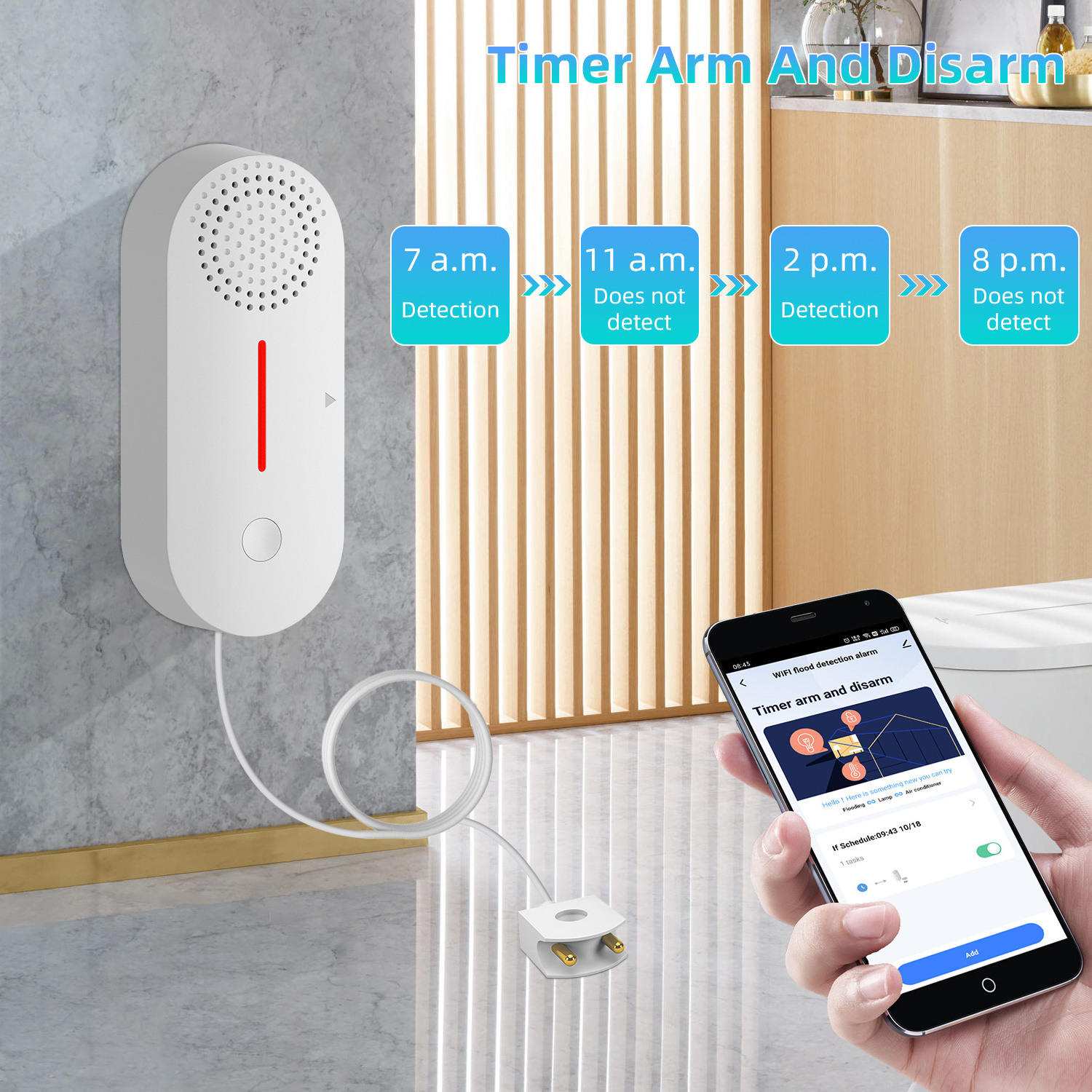 New Trending Tuya Smart WIFI Flow Leakage Detector Water Leak Sensor Wi-Fi Security Home Alarm Systems