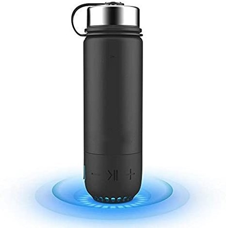 New model 3-in-1 Smart Stainless Steel Water Bottle(Glows to Remind You to Stay Hydrated)+Speaker+Dancing Lights,17 oz