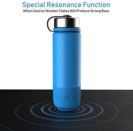 New model 3-in-1 Smart Stainless Steel Water Bottle(Glows to Remind You to Stay Hydrated)+Speaker+Dancing Lights,17 oz