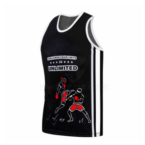 Wholesale Men Boxing vest Polyester Men Boxing Wear Singlets