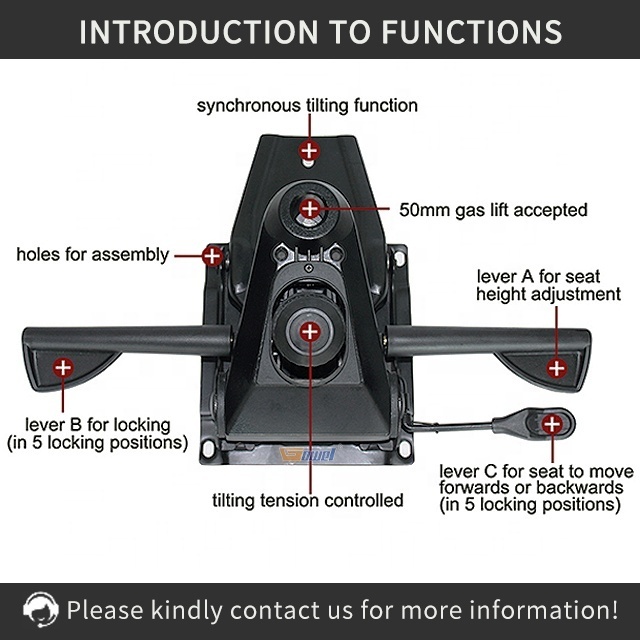 furniture accessories parts office chair component seat height adjustment tilt mechanism