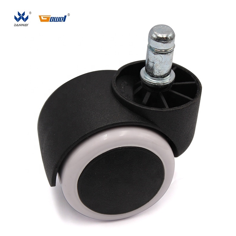 New plastic accessories moving chair twin wheel light caster for office chairs furniture production