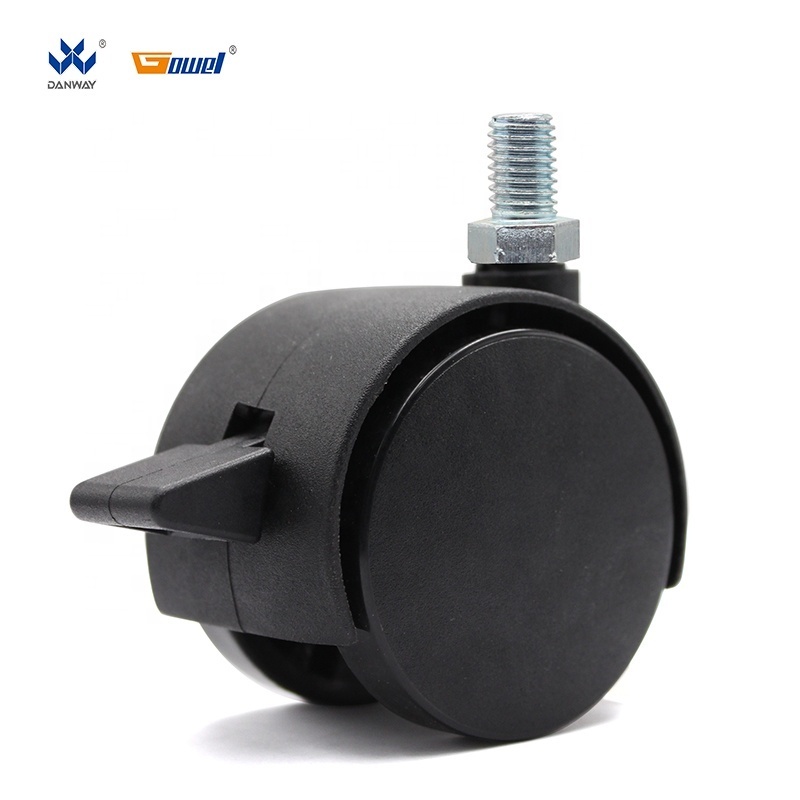 Furniture accessories parts office chair component small swivel low profile replacement caster twin wheel