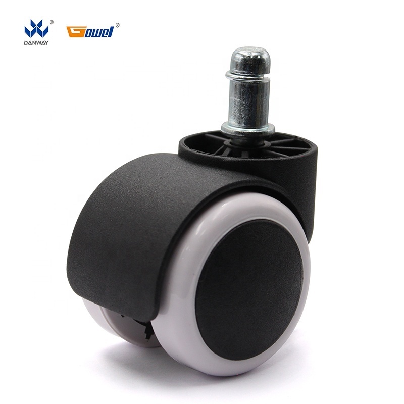 New plastic accessories moving chair twin wheel light caster for office chairs furniture production