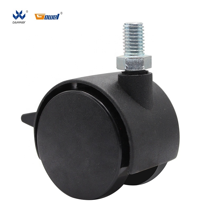 Furniture accessories parts office chair component small swivel low profile replacement caster twin wheel