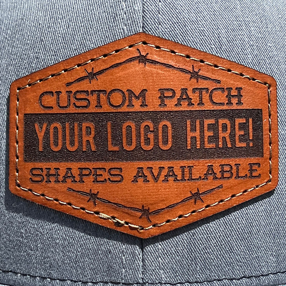 Custom Embossed Leather Label PU Leather Badge Logo Embossed Leather Patches