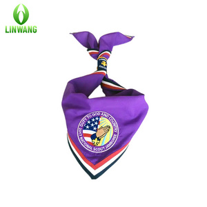 High Quality Outdoor Neckerchief Custom Logo  Polyester Cotton Neckerchief Scout Scarf For Summer Camp