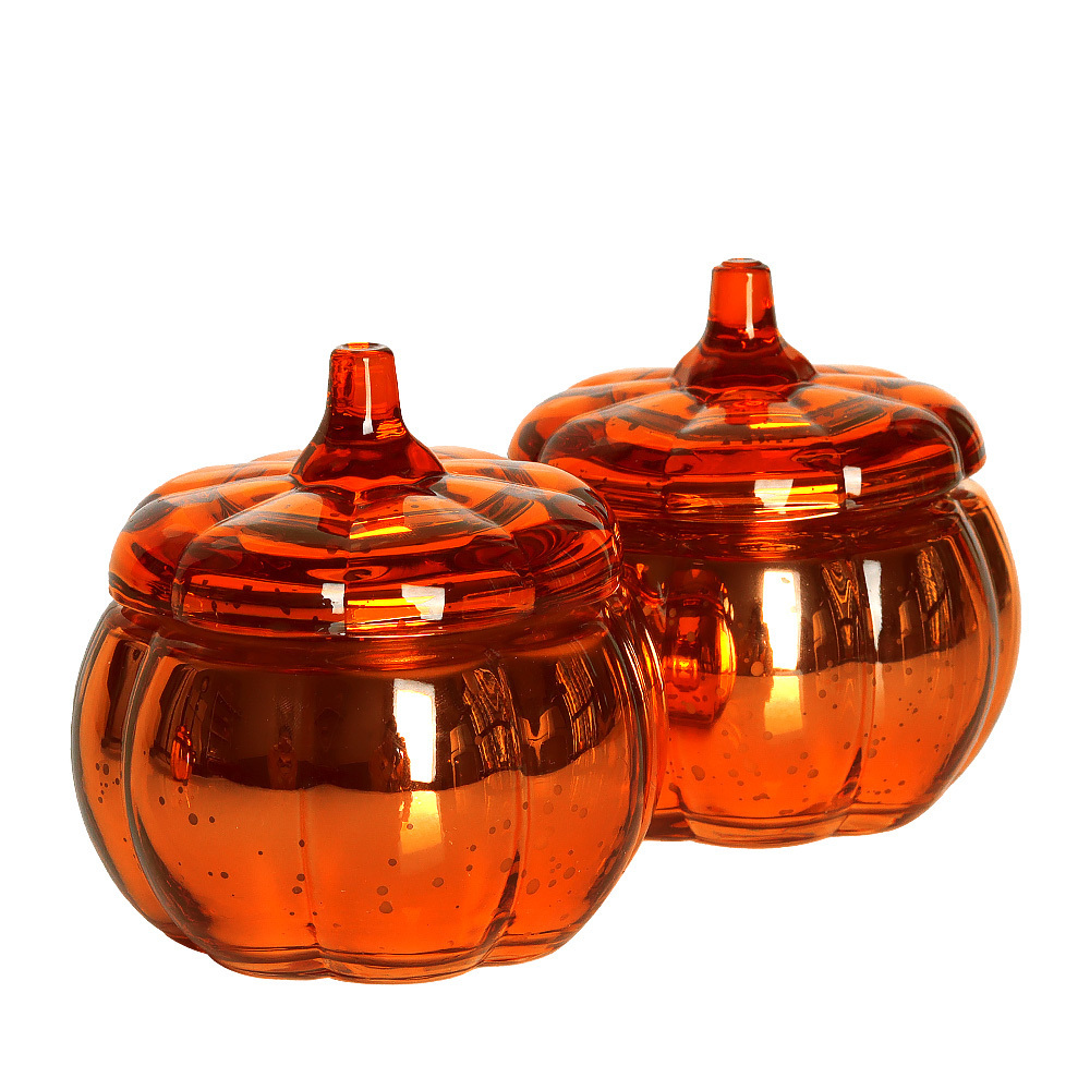 Factory wholesale Halloween decorative candles pumpkin shaped jars scented candles