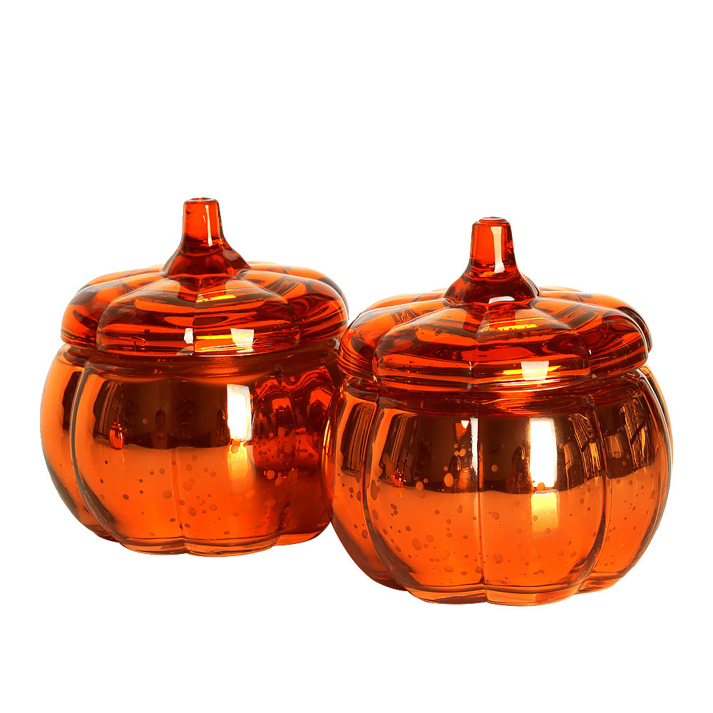 Factory wholesale Halloween decorative candles pumpkin shaped jars scented candles