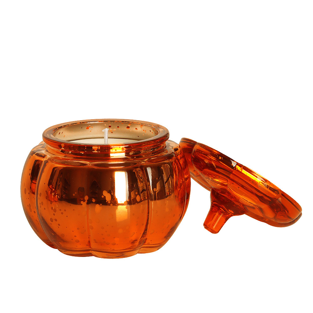 Factory wholesale Halloween decorative candles pumpkin shaped jars scented candles