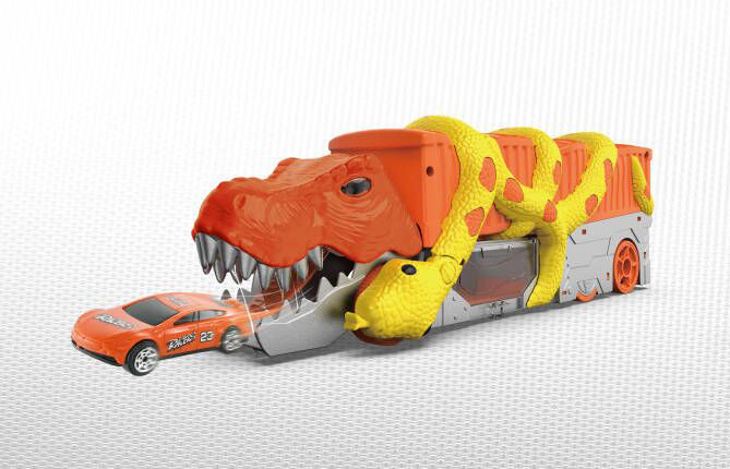 DWI Dowellin Shark Track Set with One Mini Alloy Car, Toys Storage Car for Boys and Girls