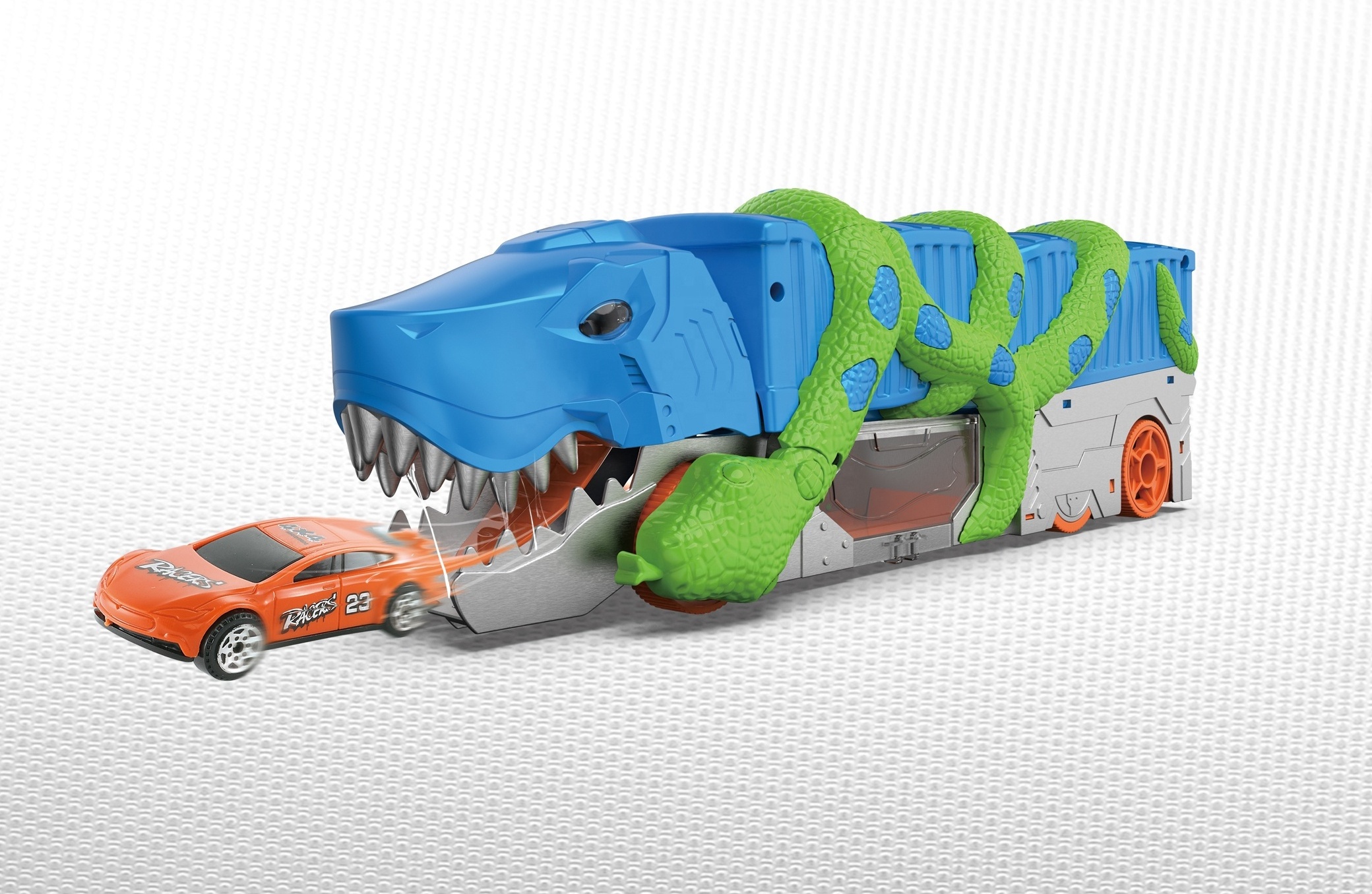 DWI Dowellin Shark Track Set with One Mini Alloy Car, Toys Storage Car for Boys and Girls