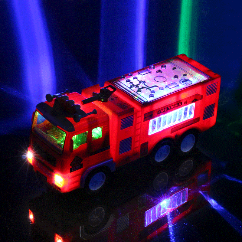 Dowellin Electric Car Small Fire Truck with LED Light and Music for Kids