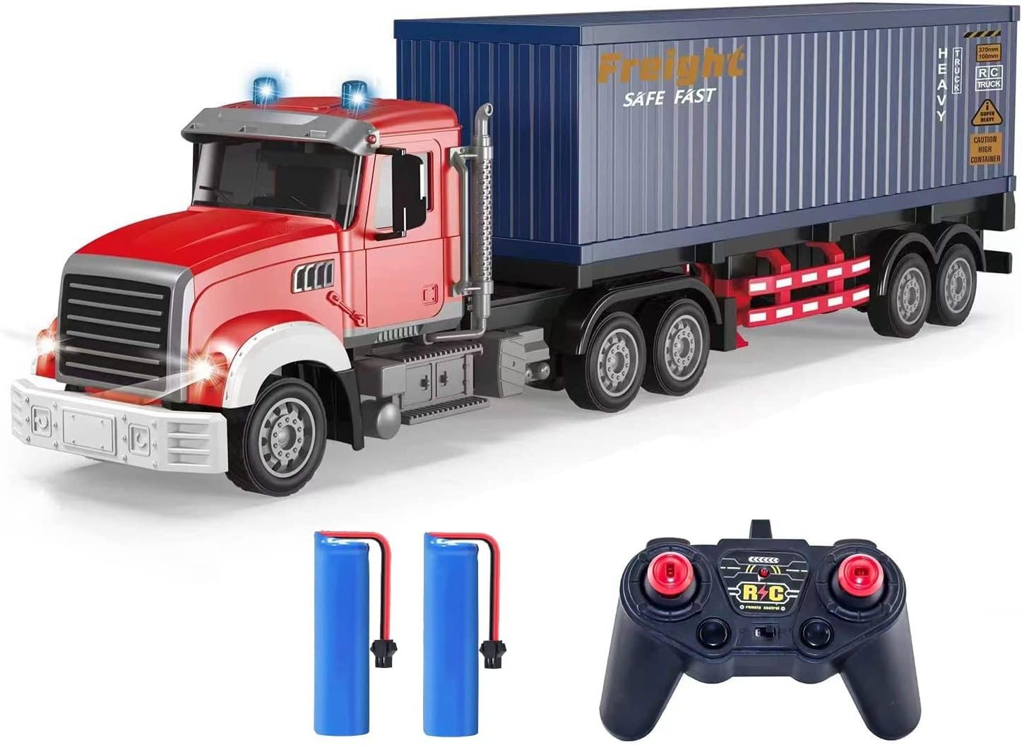 DWI Dowellin rc truck  toy remote control with Trailer semi trailer cargo carrier container truck tire rc car toys