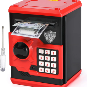 DWI Dowellin ATM Piggy Bank for Boys Girls atm machine Money Saving Box with Password Money Jar with Auto Grab Bill Slot