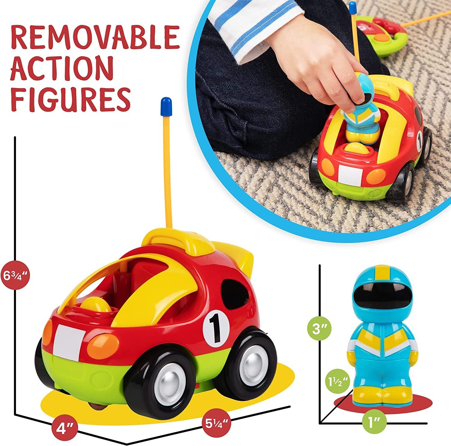 DWI Dowellin Remote Control Car for Toddlers Cartoon RC Car Electric Truck Mini RC Car Toy for Kids