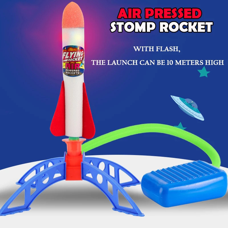 Rocket Launcher DWI Dowellin Air Pressed Stomp Toy Rocket Outdoor Sports for Kids