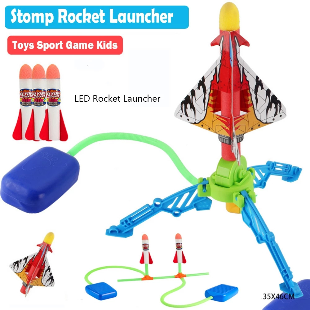 Rocket Launcher DWI Dowellin Air Pressed Stomp Toy Rocket Outdoor Sports for Kids