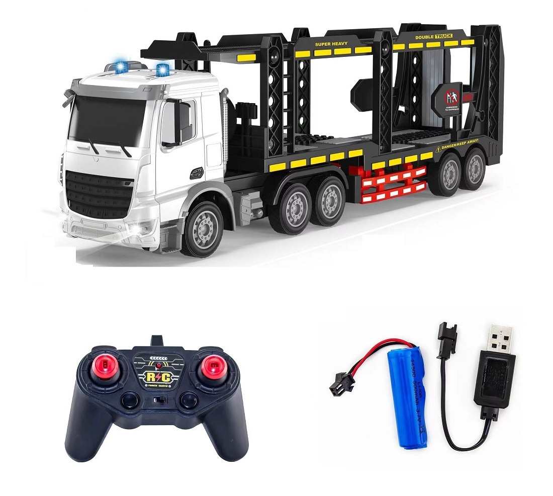 DWI Dowellin 1/24 RC Container Trailer 2024 hot selling RC trucks kids toy Big size Transporter vehicle toy