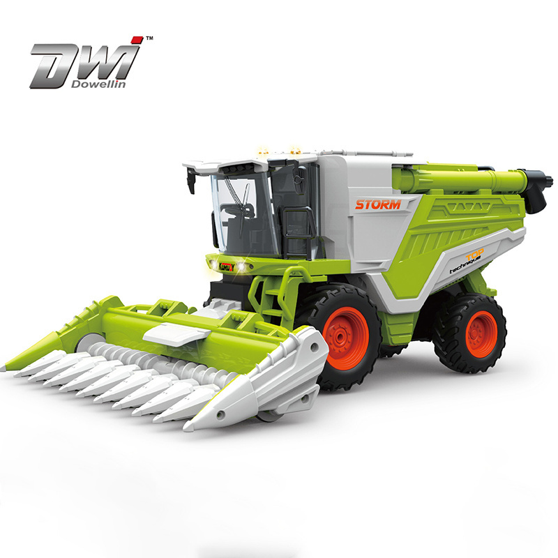 DWI DOWELLIN  2.4G 1:24 Remote Control  6 Channels  Farmer Truck Car Toys Kids Boys RC Cars Corn Machine + Wheat Harvester