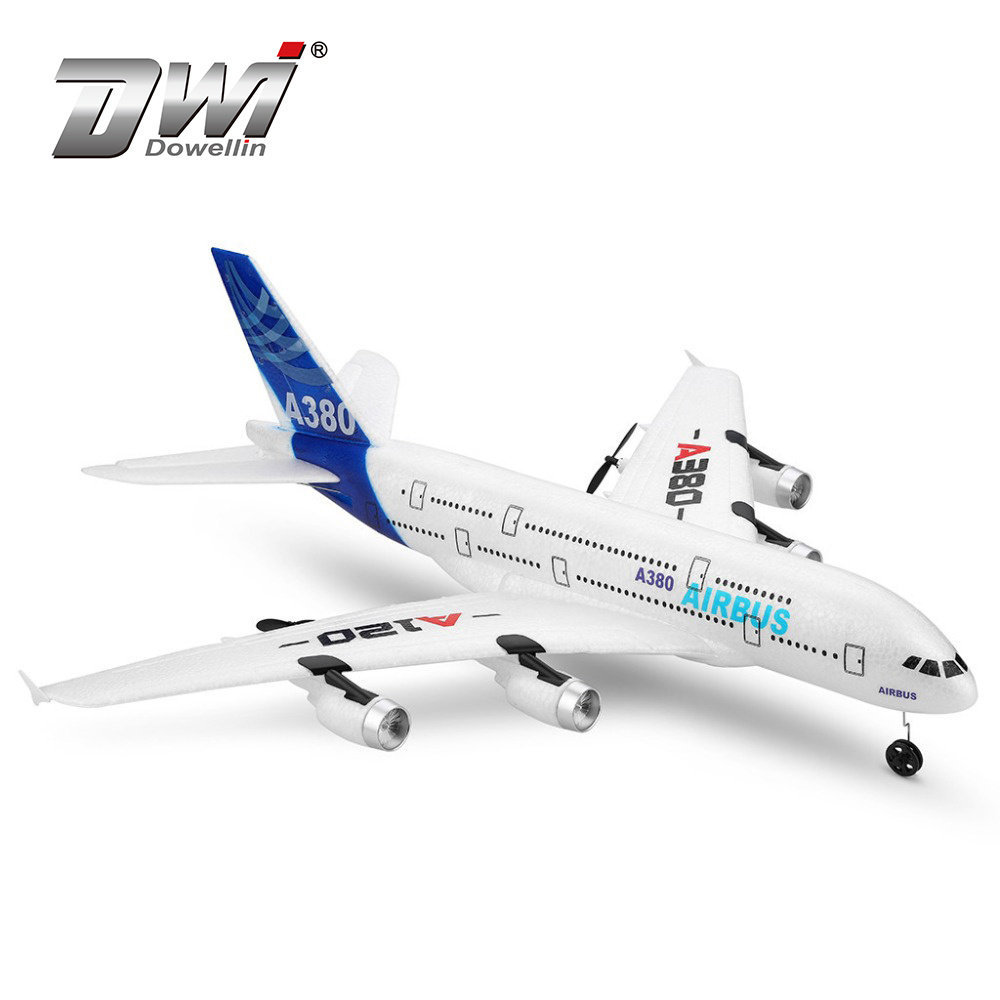 DWI 3 channel Six-Axis G200yroscope Remote Control RC Airplane Airbus A380 with Simulation production