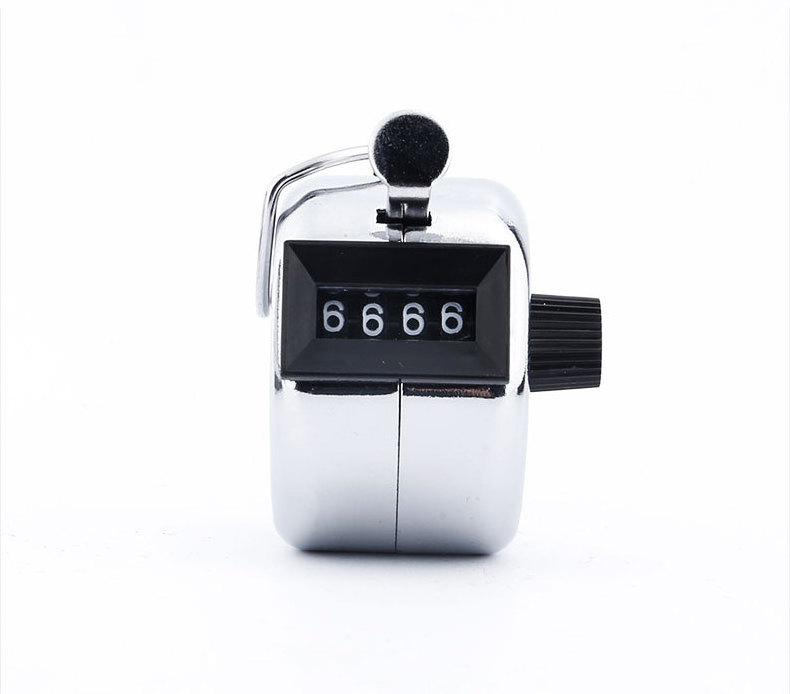 Mini 4 Digit Number Metal Mechanical Tally Counter Fingers Counters