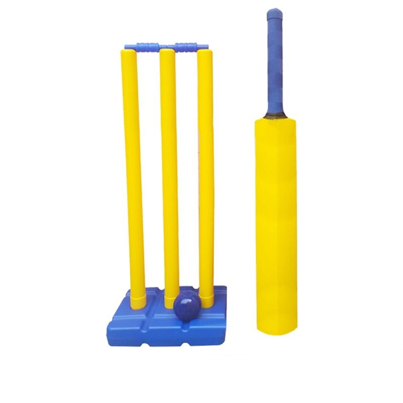 PVC Garden Play Cricket Set for Kids with Bat Plastic Beach Cricket Set