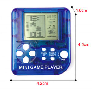 mini 8 bit handheld classic game console player brick keychain toy