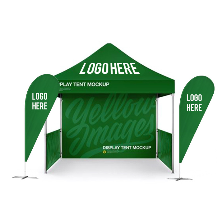 Hot Sale Custom Logo Printed Advertising Display Easy Up 3X3m 10x10 10X20 Pop Up Gazebo Canopy Trade Show Tent