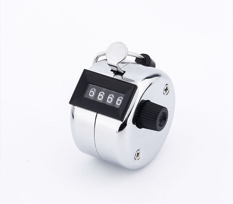 Mini 4 Digit Number Metal Mechanical Tally Counter Fingers Counters