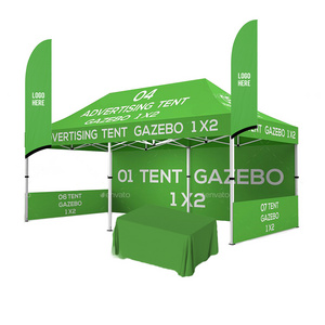 Hot Sale Custom Logo Printed Advertising Display Easy Up 3X3m 10x10 10X20 Pop Up Gazebo Canopy Trade Show Tent