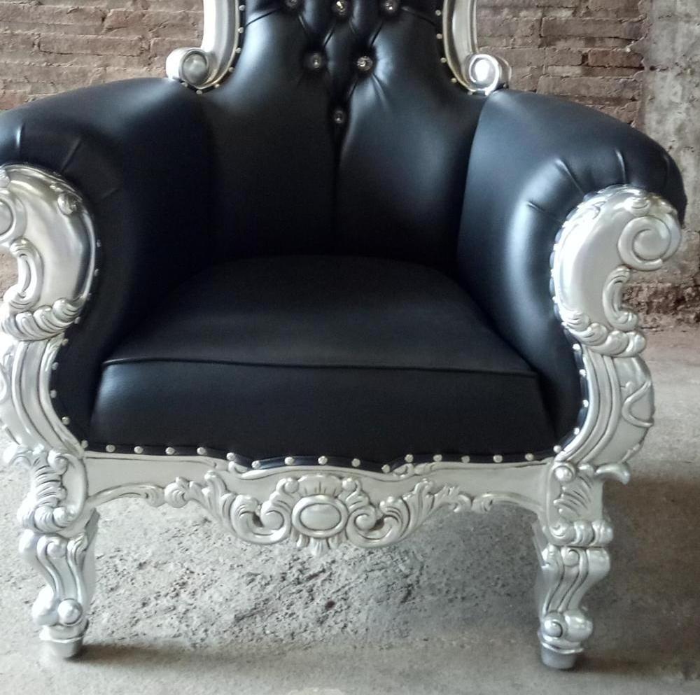 Arm Chair Throne Furniture Small Queen Size - Mahogany Furniture Indonesia