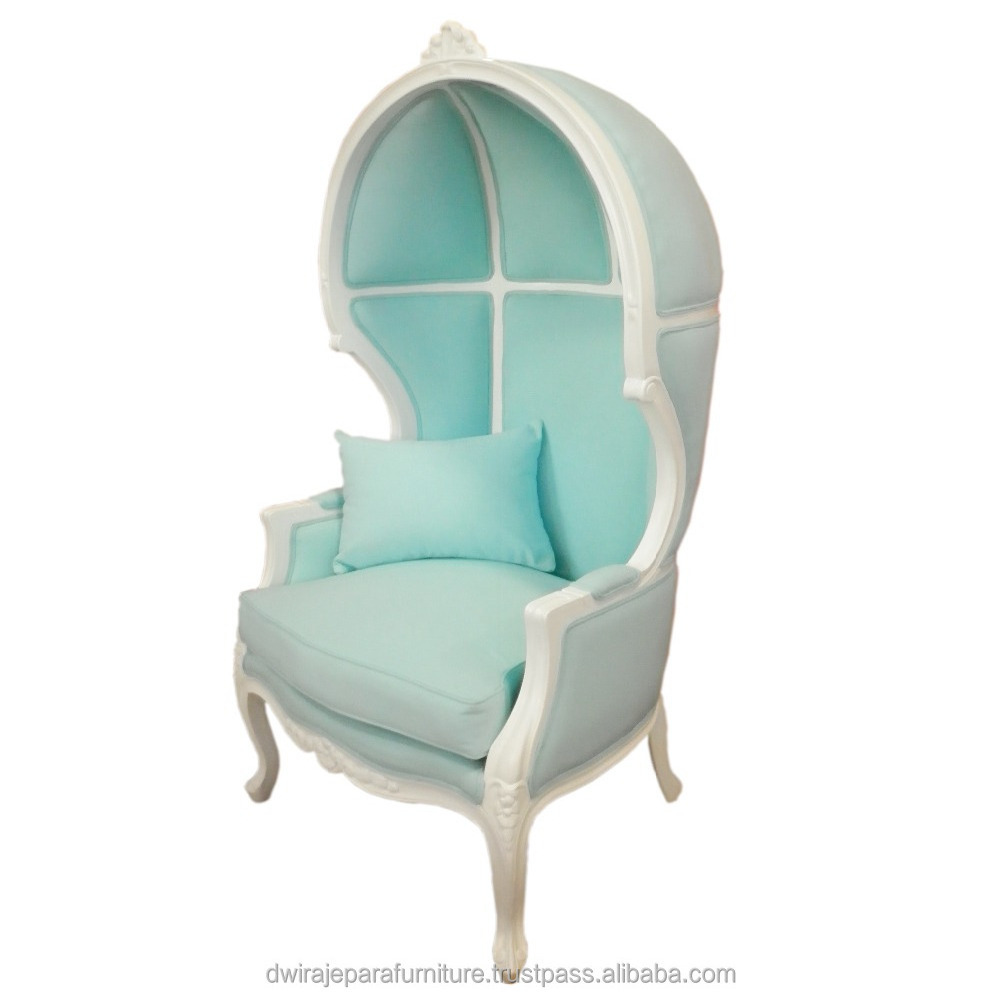 Furniture Junior White Kid Canopy Chair - Living Room French Furniture