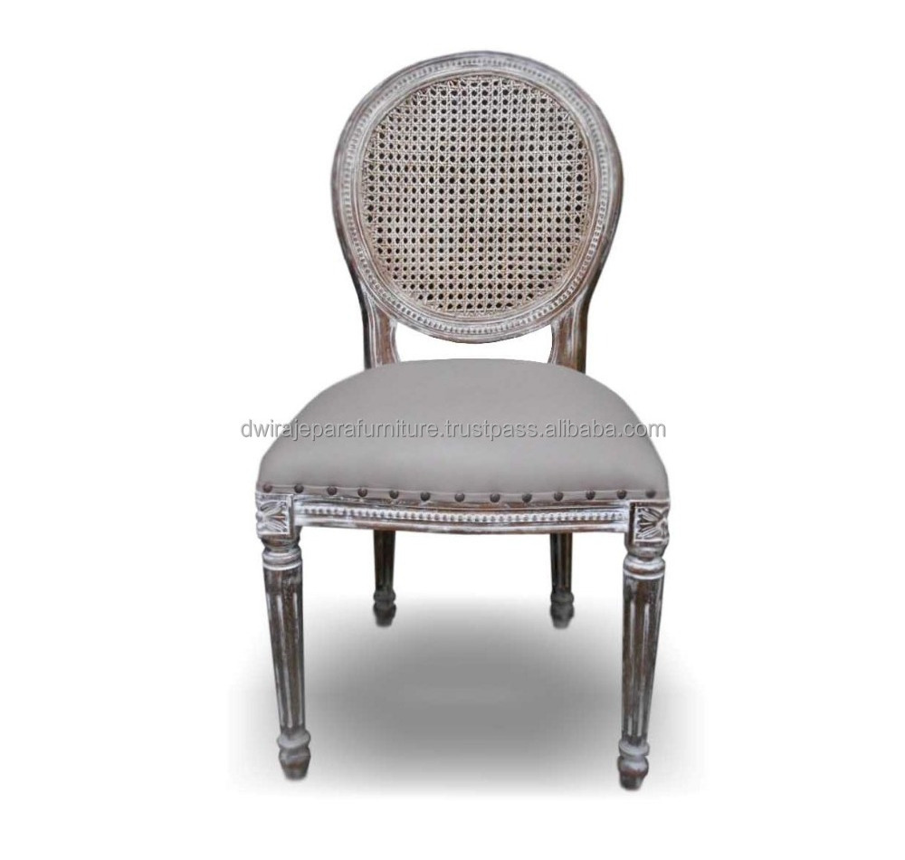 Indonesia Furniture - Vintage French Dining Chair Cane Back Rest