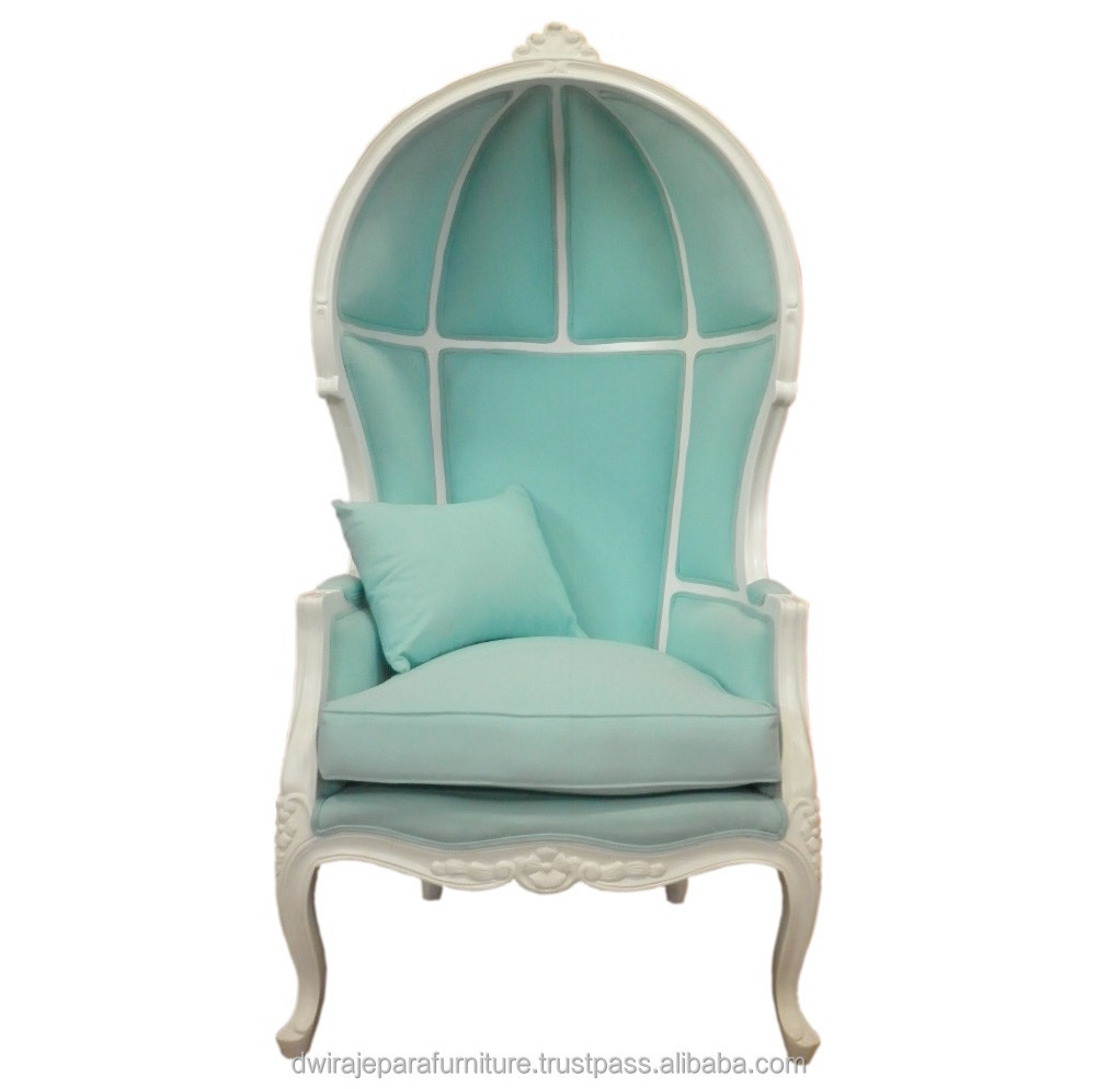 Furniture Junior White Kid Canopy Chair - Living Room French Furniture