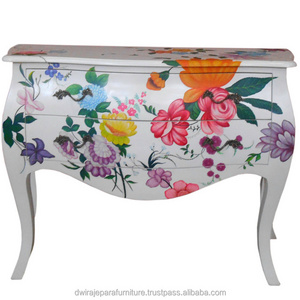 Hand Painting Furniture - Painting Wooden Living Room Cabinet Furniture French Style