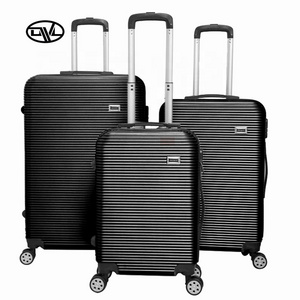 6 Pcs Travel Trolley luggage bag set ABS Carry On Luggage Plastic Suitcase Sets With 12/14 Inch Makeup Boxs