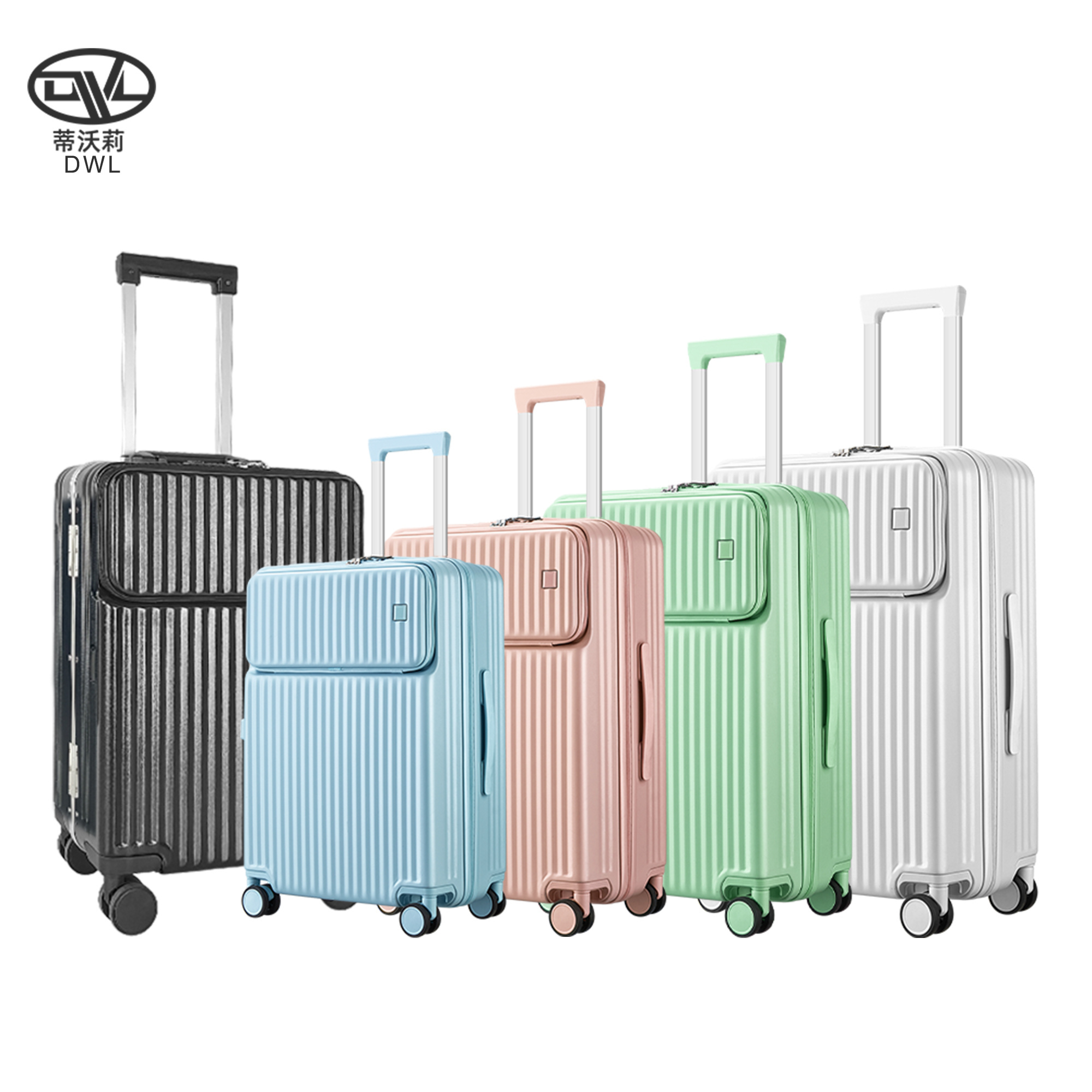 DWL luxury 20/222/24/28inch Cabine Trolley Suitcase Business PC Rolling Luggage Pilot Case with Small front open pocket