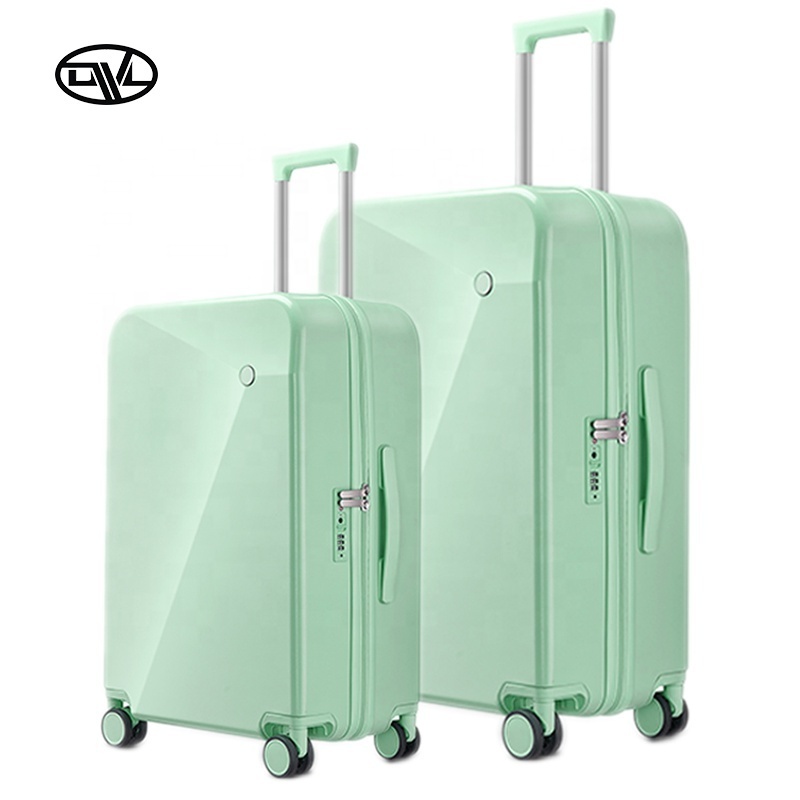 Diamond Shape Low MOQ Hot selling Premium quality large branded PC White color  travel luggage suitcase sets