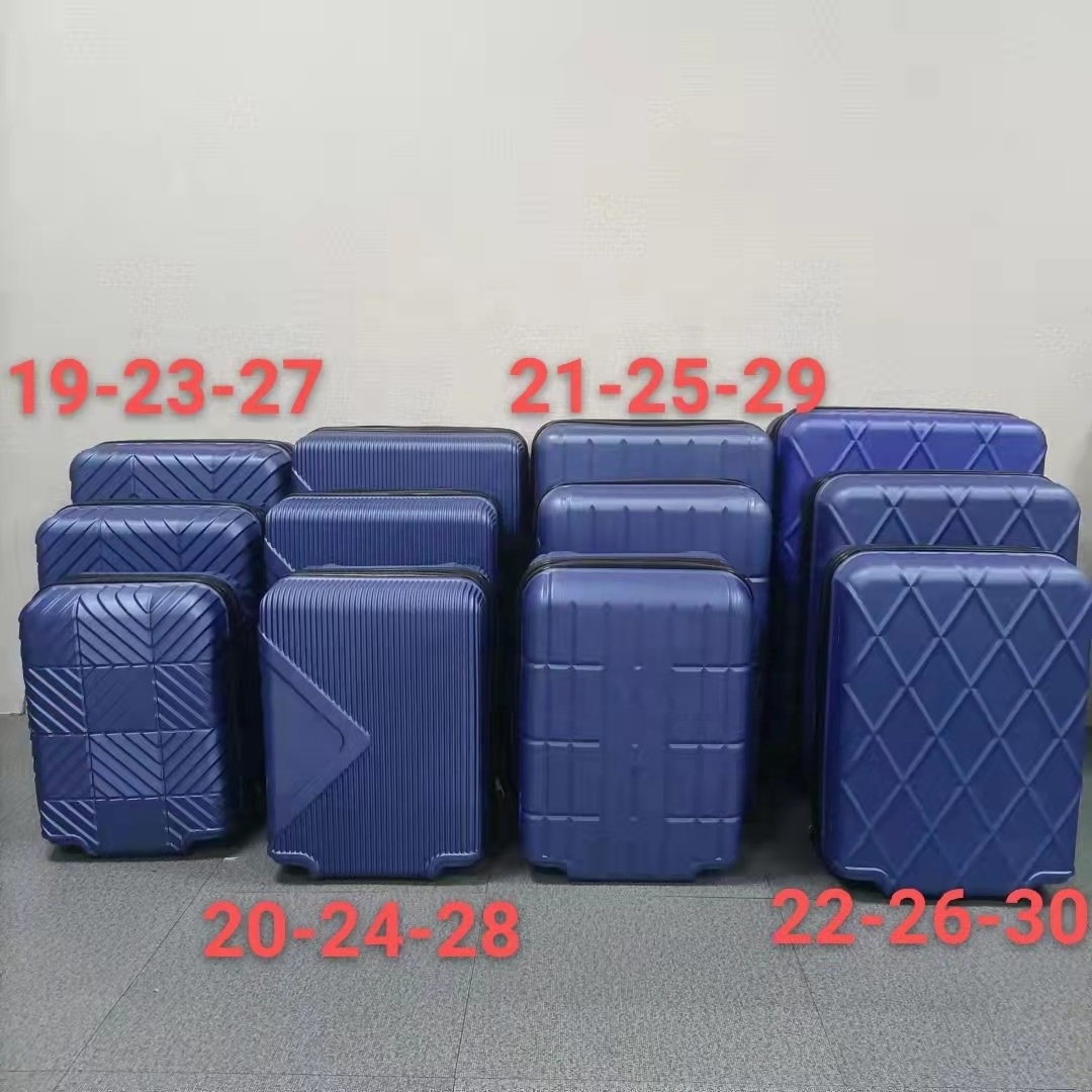 9pcs abs hard shell SKD CKD semi-finished disassembled 7pcs luggage sets with removable wheels