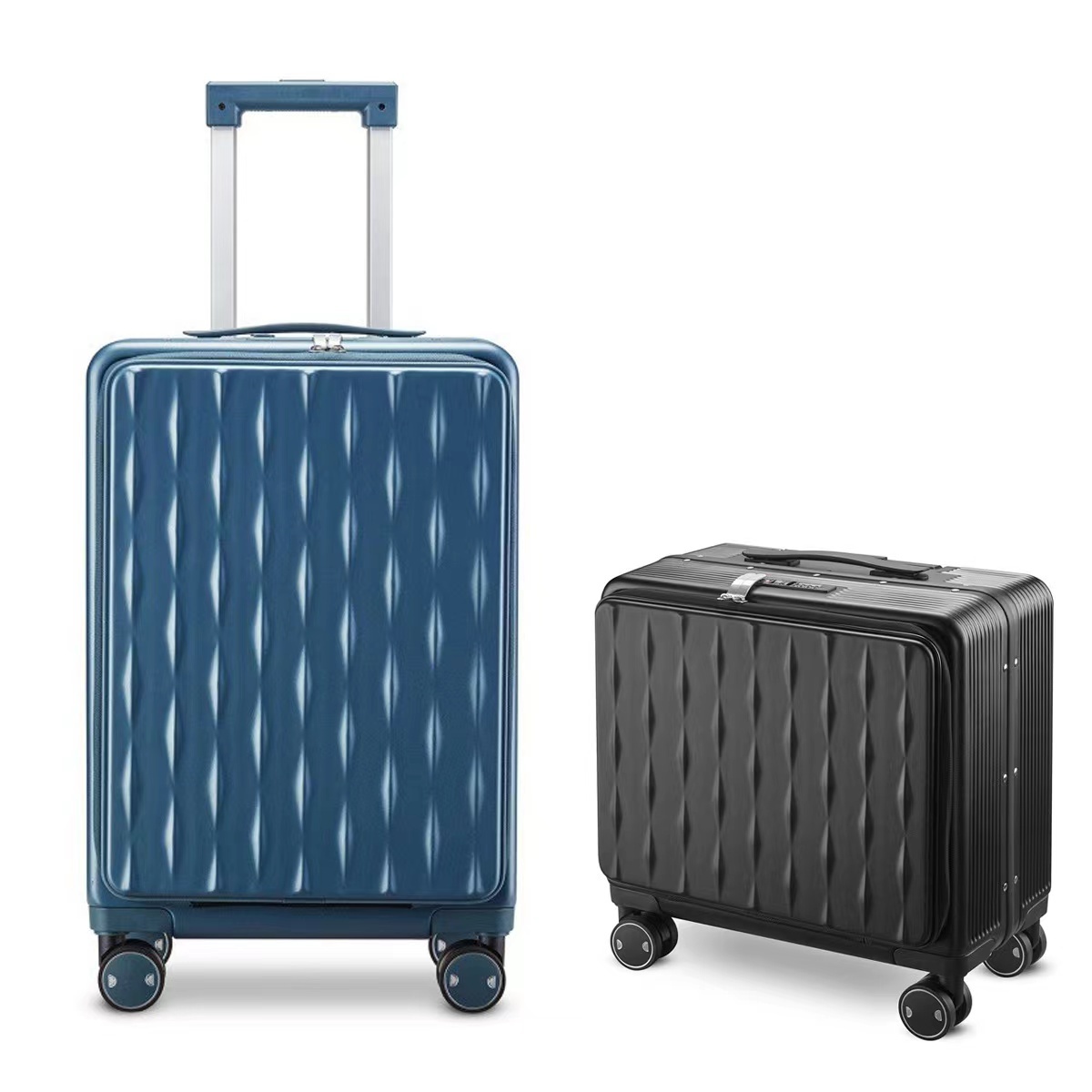 Luggage Manufacturer  luxury luggage set Aluminium Frame minion suitcase Business Airport Metal Trolley Luggage with Tsa Lock