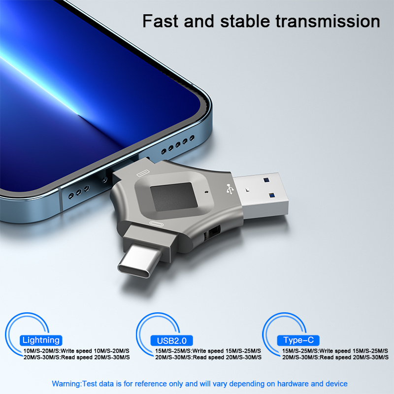 New Trending Product Mini Metal flash drive 64GB 128GB 256GB Encryption USB Flash Drive Fingerprint for iPhone 15