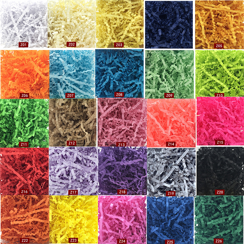 1kg Strands Grass Stuffer Shredded Crinkle Confetti Multicolored Wrinkle Raffia Paper Supply Crinkle Cut Paper Shred Filler