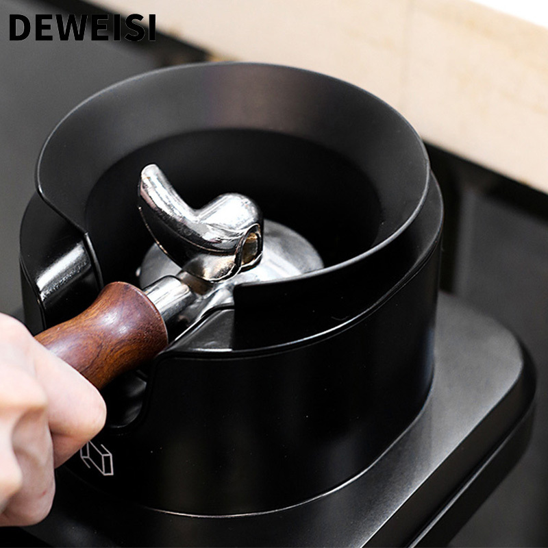 DEWEISI coffee equipment electric coffee grounds knock box machine automatic espresso portafilter cleaner